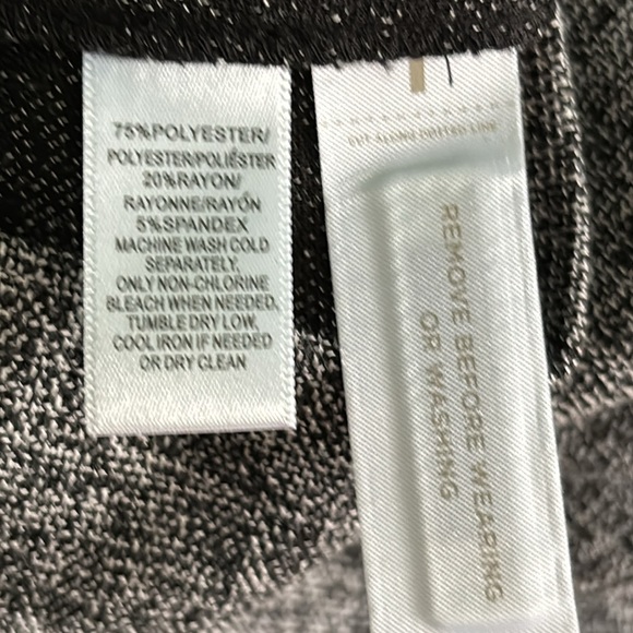 NWT LOFT black-white tweed look sleeveless dress zipper back dress - Picture 8 of 8